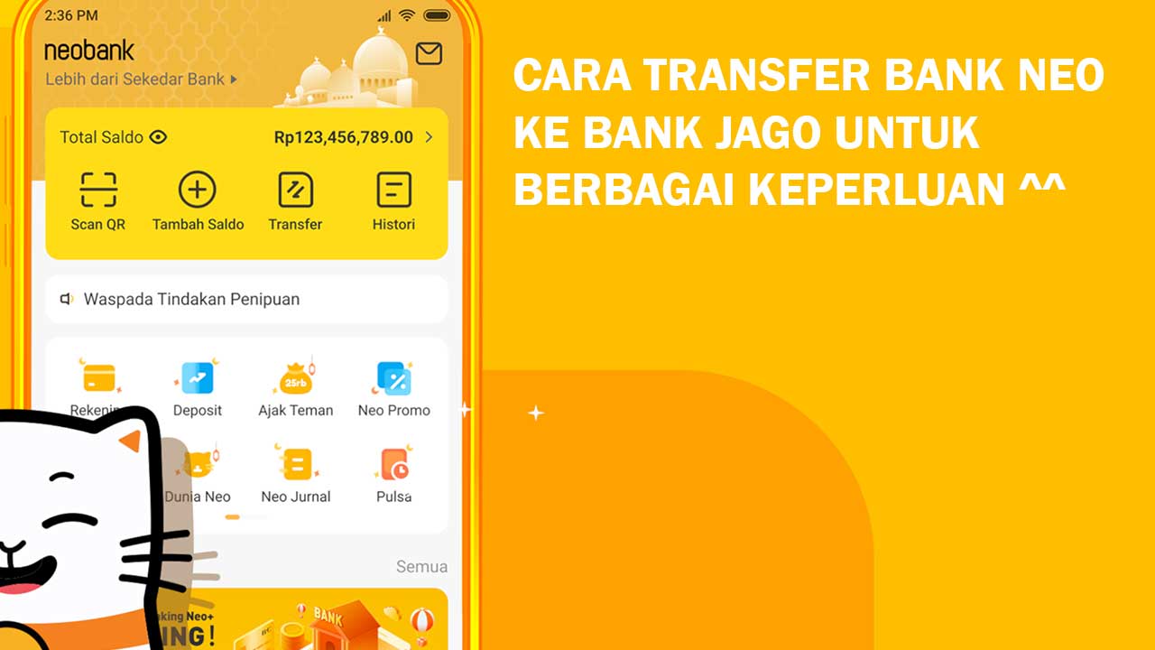 cara transfer bank neo ke bank jago