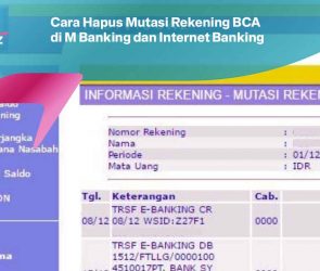 Cara Hapus Mutasi Rekening BCA di M Banking dan Internet Banking