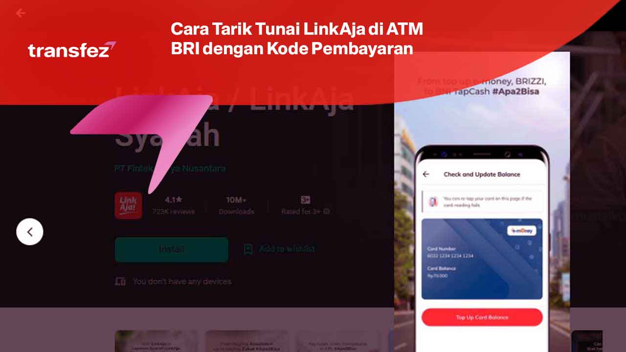 Cara Tarik Tunai LinkAja di ATM BRI dengan Kode Pembayaran