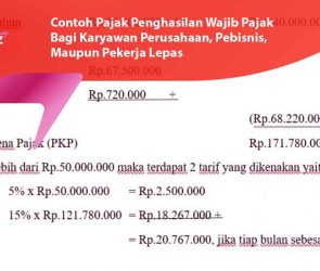 Contoh Pajak Penghasilan Wajib Pajak Bagi Karyawan Perusahaan, Pebisnis, Maupun Pekerja Lepas