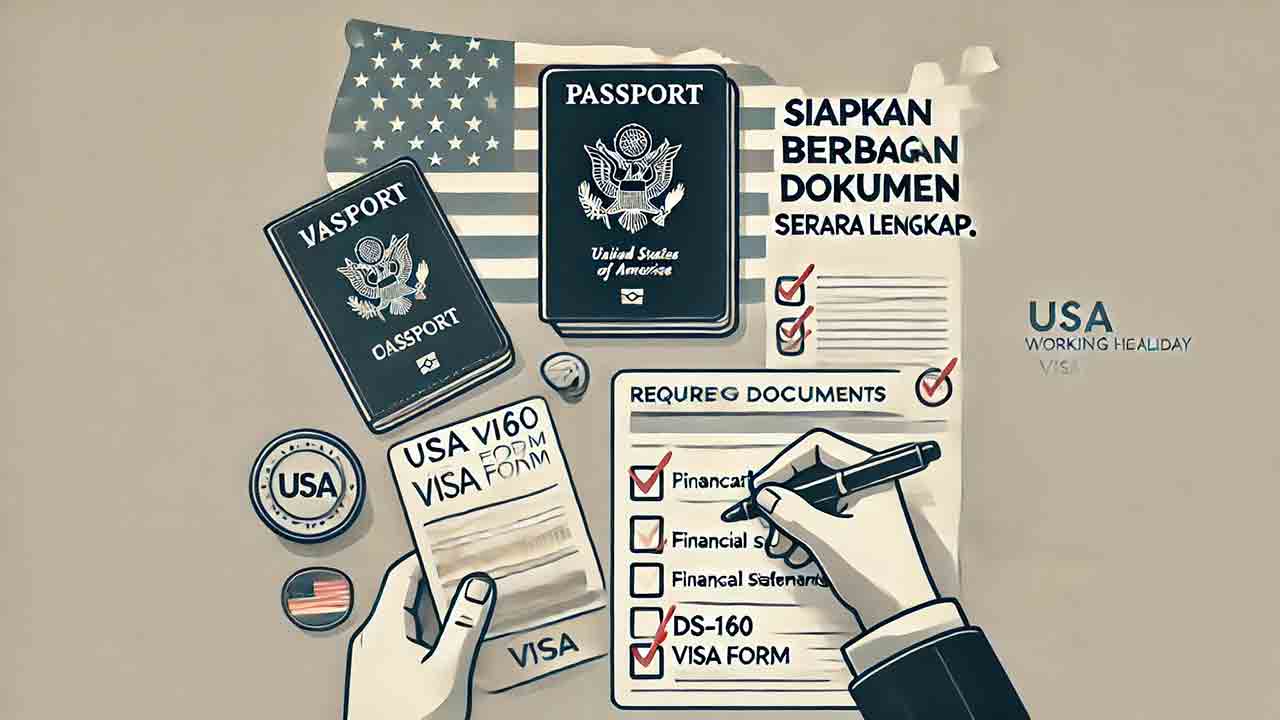 prep documents for working holiday visa amerika serikat